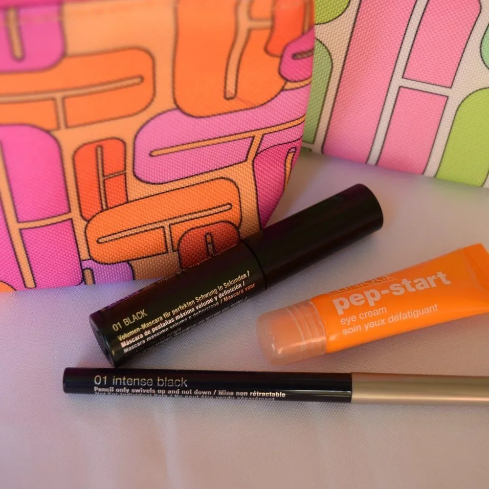 Clinique Beauty Set-2 Pink Green Pouches,Eye,Concentrate,Hydrator&Lips-10pc-NEW